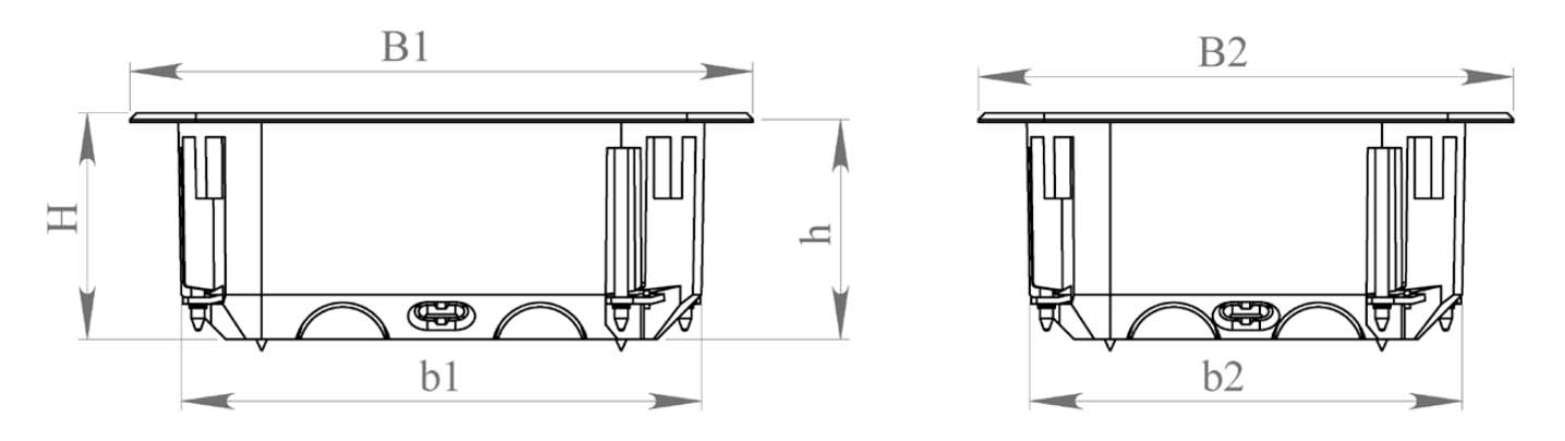 Коробка разветвительная HEGEL для полых стен и перегородок 200х160х70 мм, 18 вводов, IP30