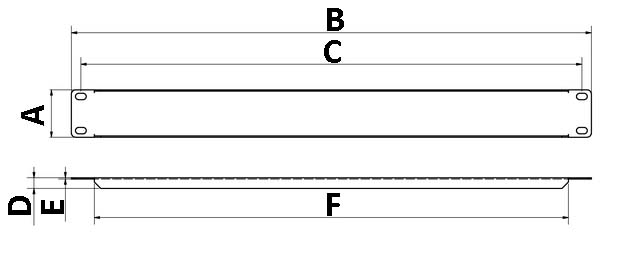 Фальш-панели Hyperline BPV на 1U-2U