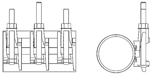 Хомут ремонтный IDRA Ду150 (Дн158-172) Ру16 L=300 мм с чугунным замком, корпус – нержавеющая сталь, уплотнение - EPDM вафельного типа