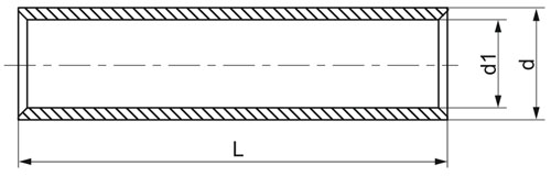 Гильза медная луженая IEK ГМЛ 4-3 сечение проводника - 4мм2, ГОСТ 23469.3, упаковка 100шт