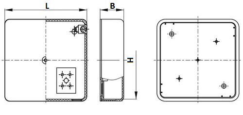 Коробка распаячная IEK ПС 75х75х28мм, 2P, сечение кабеля 4мм2, степень защиты IP44, огнестойкая, безгалогенная, гладкие стенки