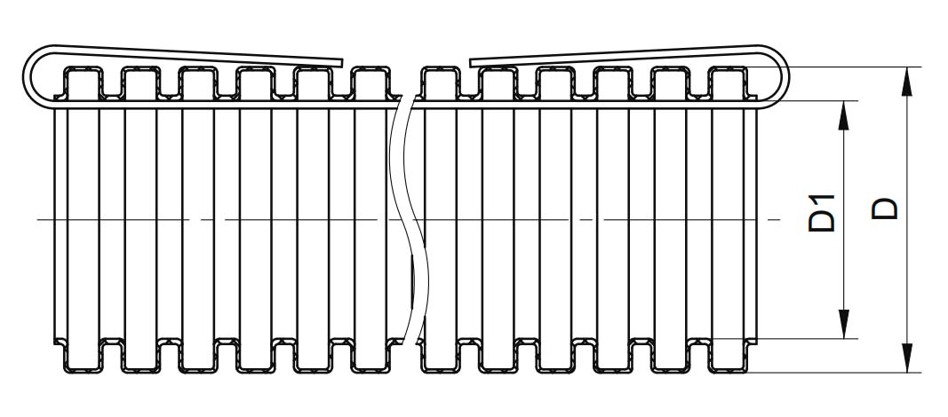 Трубы гофрированные IEK Elasta Дн16-50 L10-50 легкие с протяжкой, внешние диаметры 16-50 мм, материал - ПВХ, бухты 10-50 м, цвет серый