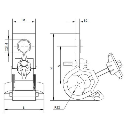 Зажим промежуточный IEK ЗПС сечение проводника - 25-120мм2, максимальное сечение проводника -120мм2, нагрузка - 40H, корпус - сталь, упаковка - 1шт. UZA-15-D25-D120-90-40