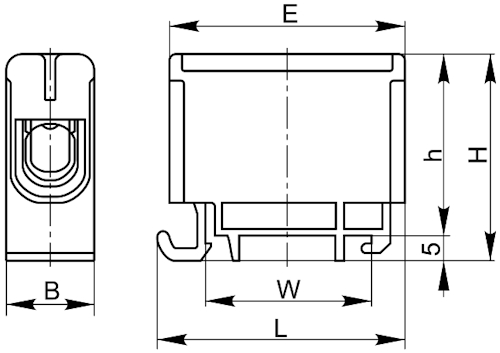 Клемма вводная IEK КВС PE 6-50мм2 силовая 2-рядная, диапазон сечений - 2.5-50мм2, цвет - желто-зеленый, упаковка - 8шт YZN23-050-K52