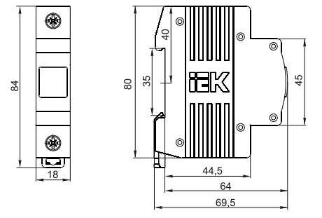 Лампа сигнальная IEK ЛС-47 неон 230В, IP20, цвет – красный