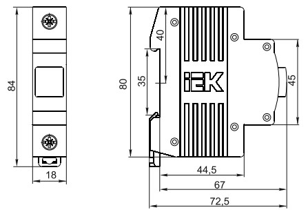 Лампа сигнальная IEK ЛС-47М LED 230В, IP20, цвет – красный