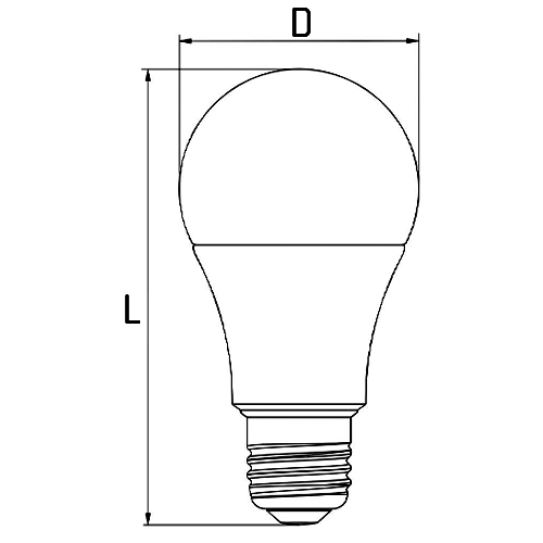 Лампа светодиодная IEK LLE-A60-230V 60 мм мощность - 11 Вт, цоколь - Е27, световой поток - 990 лм, цветовая температура - 4000 K, комплект 20шт, нейтральный белый свет, форма - груша