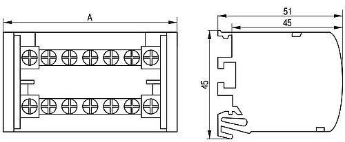 Кросс-модуль IEK ШНК 2х11 L+PEN