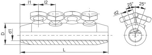 Соединители болтовые IEK ГСП материал - дюралюминиевый сплав