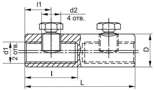 Соединители болтовые IEK СБ материал - дюралюминиевый сплав