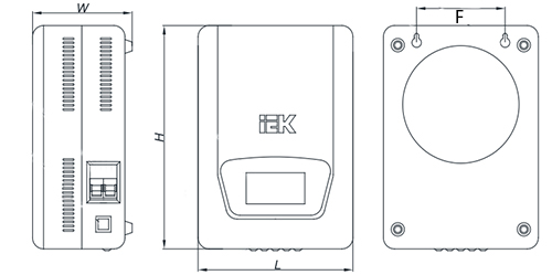 Стабилизатор напряжения IEK Shift 8 кВА 120-250 В/220 В навесной электромеханический однофазный