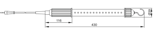 Светильник светодиодный IEK ДРО 2060 4 Вт переносной, цветовая температура 6500 K, световой поток 300 Лм, IP44, длина шнура 10 м, с выключателем, цвет - черный