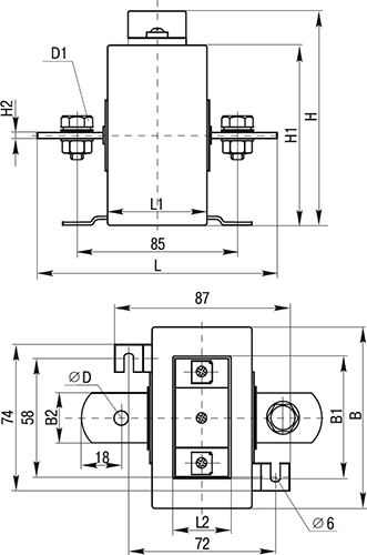 Эскиз Трансформатор тока IEK ТОП-0,66 200/5А 5ВА класс 0,5 шинный