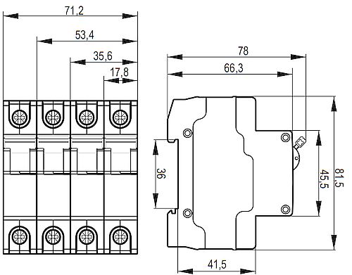 Автоматический выключатель двухполюсный IEK Generica ВА47-29 2Р 6А (C) 4.5кА, переменный/постоянный, сила тока 6 А