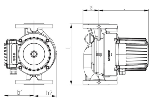 Насос циркуляционный IMP PUMPS GHN Basic II 40-190 F Ду40 Ру6/10, мощность - 1260 Вт, 400 В, монтажная длина - 250 мм, присоединение - фланцевое, материал корпуса - чугун