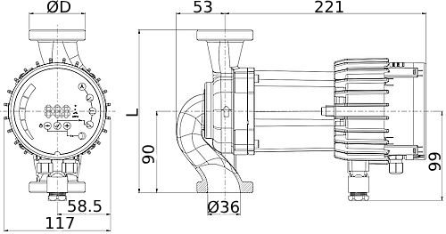 Насосы циркуляционные для ГВС IMP PUMPS NMT SAN SMART S Ду25-32 Ру10 центробежные, поверхностные, производительность - 8.6-12.3 м3/ч, напор - 4.2-12.07 м, мощность - 0.07-0.18 кВт, 230 В, присоединение - резьбовое, материал корпуса - бронза
