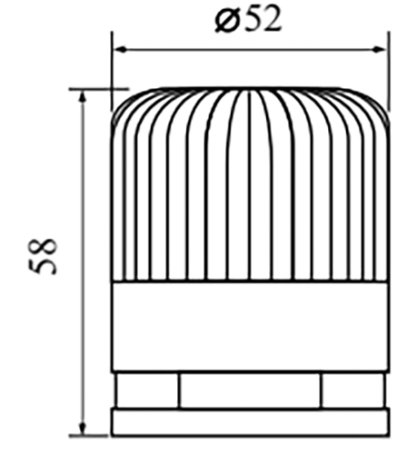 Маячок светосигнальный INNOCONT SL52B-024-RYG диаметр - 52мм, постоянное/мигающее свечение, с зуммером, цвет - красный/желтый/зеленый, 24В, IP54