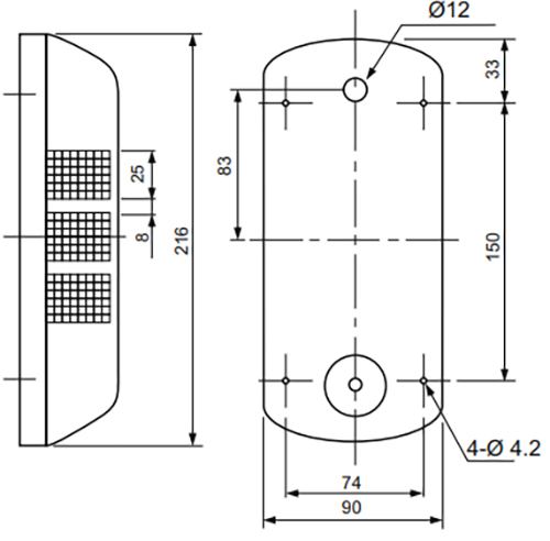 Колонна светосигнальная INNOCONT TFL50B-220-RYG крепление на стену, постоянное/мигающее свечение, с зуммером, цвет - красный/желтый/зеленый, 220В, IP54
