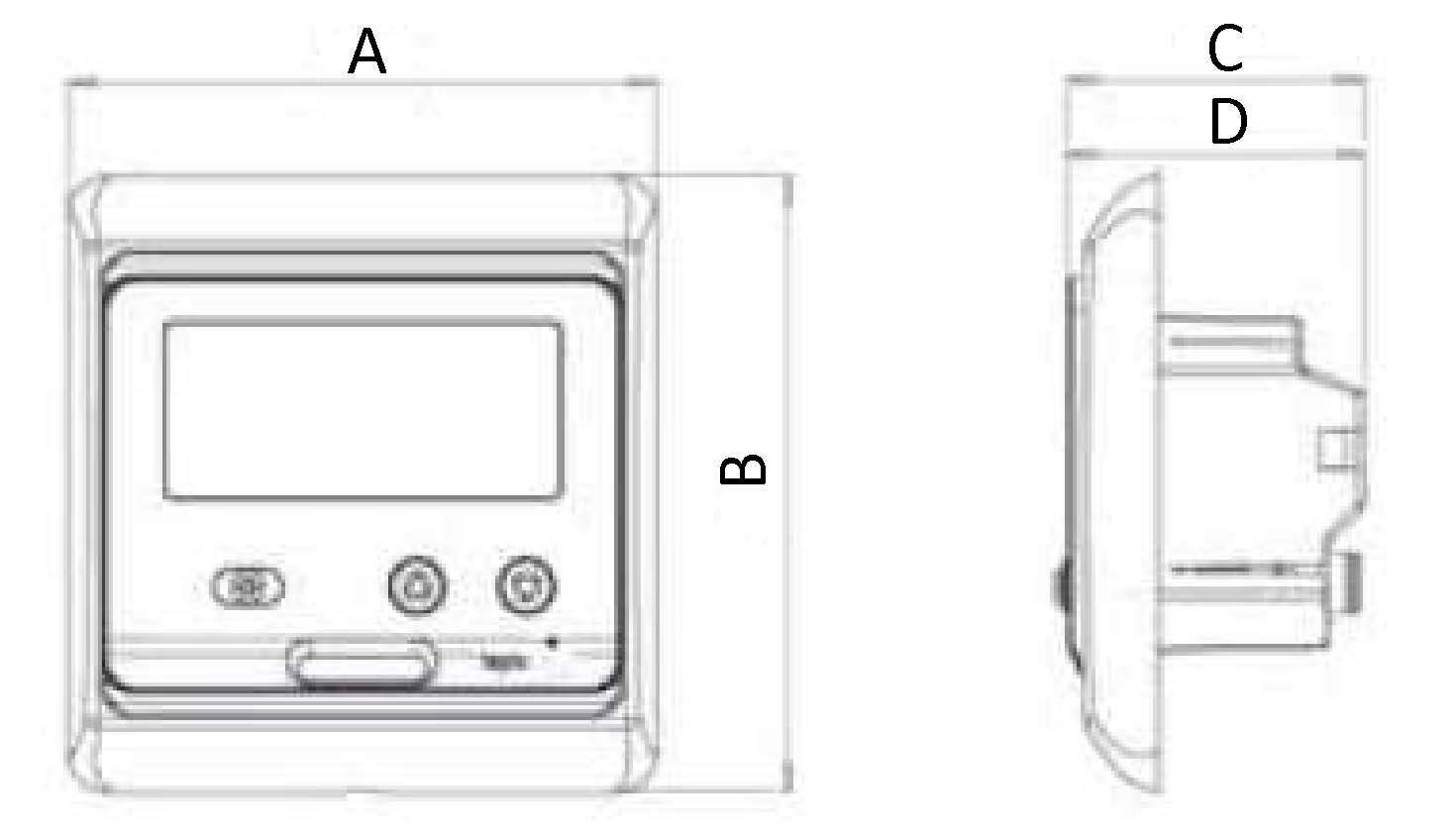 Терморегулятор для теплого пола Intermo E-201 электронный, монтаж - скрытый, цвет - белый