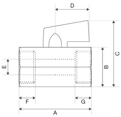 Кран шаровой Itap 125 MINI 1/4″ Ду8 Ру10 полнопроходной, двухходовой, материал корпуса - латунь, ВР