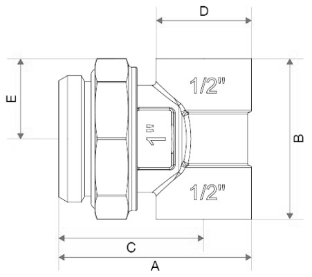 Фитинги концевые ITAP 490S 1″ Ду25 Ру10, регулируемые, для коллекторов, с накидной гайкой, присоединение – наружная резьба, корпус – никелированная латунь