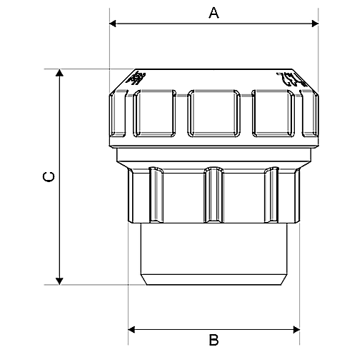 Муфта компрессионная Itap 715 Дн25х3/4″ Ру25 для полиэтиленовых труб, обжим-H, VX-N, корпус - латунь