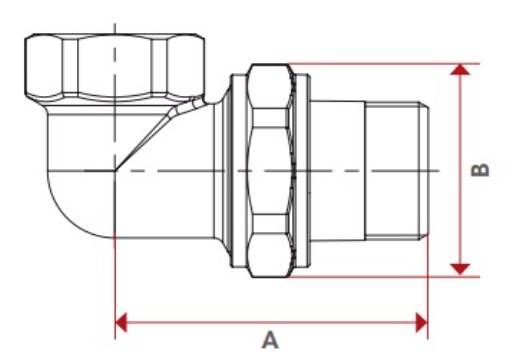 Соединитель угловой Itap 162 1 1/4″ Ду32 Ру30, никелированный, разъемный, корпус - латунь, уплотнение - NBR