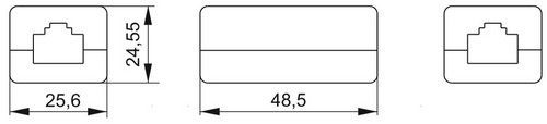 Адаптер проходной ITK FTP CS70-1C06F тип RJ45-RJ45, категория 6, экранированный