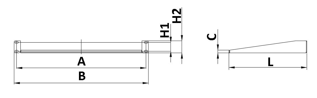 Полки консольные ITK 1U 280-350 мм