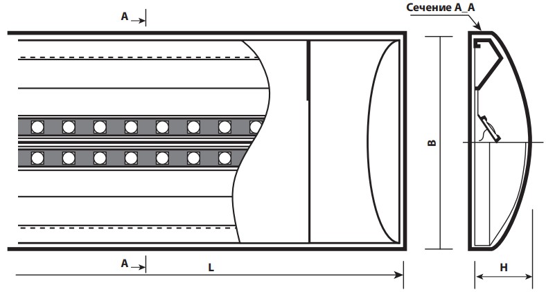 Светильники светодиодные JazzWay ДПО PPO-03 длина - 600-1200 мм, 20 Вт, цветовая температура - 4000-6500 К, световой поток - 1800-4500 Лм, степень защиты - IP40