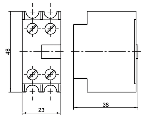 Приставка контактная КЭАЗ ПКЛ-11, тип подключения - системный разъем, номинальное напряжение - 230В, IP20, климатическое исполнение - УХЛ4