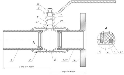 Кран шаровой LD КШЦМ 1 1/2″ Ду40 Ру40 цельносварной стандартнопроходной, уплотнение - PTFE, двухходовой, углеродистая сталь 20, внутренняя резьба, ручка-рычаг