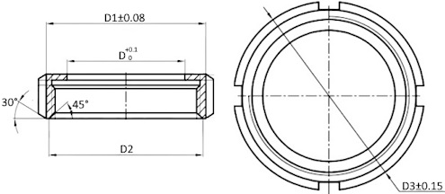 Гайка LEADTEK 1 1/2″ Ду40 Ру40 накидная, корпус - нержавеющая сталь AISI304 (CF8), DIN 11851