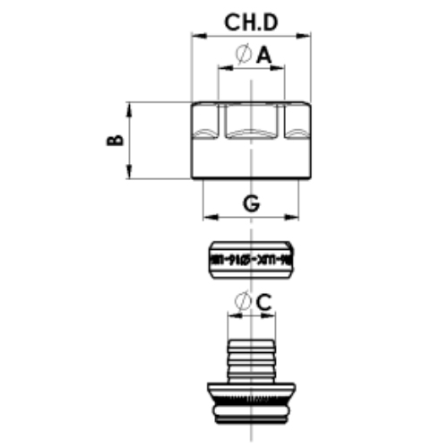 Соединитель компрессионный LUXOR TP 98 Ду16х2,2 для пластиковых труб, евроконус-резьба 3/4″