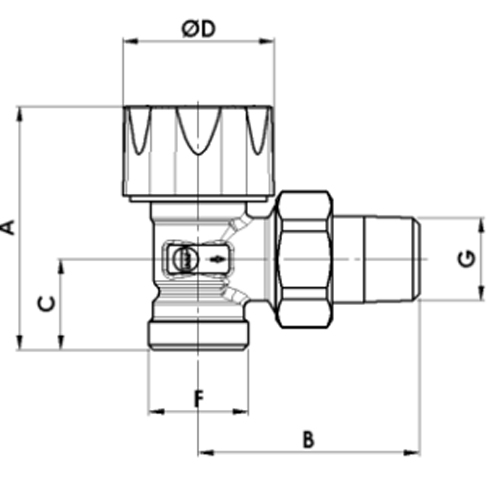 Клапаны для радиатора LUXOR ThermoTekna RS 212