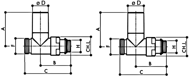 Комплект термостатический LUXOR KT 258/A Ду15 Ру16 прямой евроконус, корпус - латунь хромированный