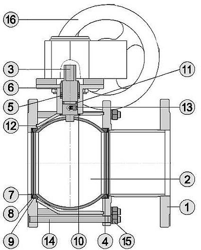 Краны шаровые Маршал 11с67п GAS PRO СФ.00.3 Ду150-250 Ру25 полнопроходные, двухходовые, углеродистая сталь 20, уплотнение - фторопласт Ф4К20, фланцевые с редуктором