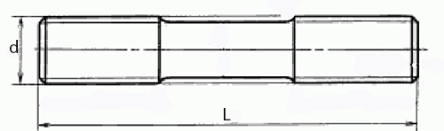 Шпилька Китай БМ20х140 резьбовая, сталь 35, ГОСТ 9066