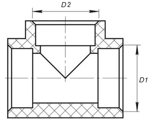 Тройники полипропиленовые PPRC-RP равнопроходные  MeerPlast  Дн20-75 Ру25 под приварку, цвет серый