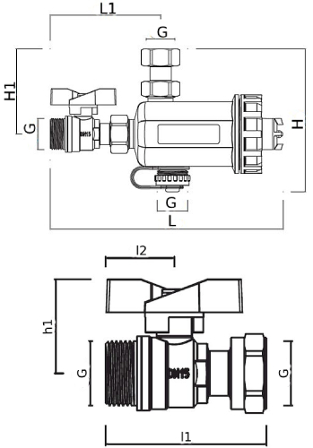 Фильтр MVI SE.901 Ду20 Ру16 магнитный, для котла, вр/нр 3/4″