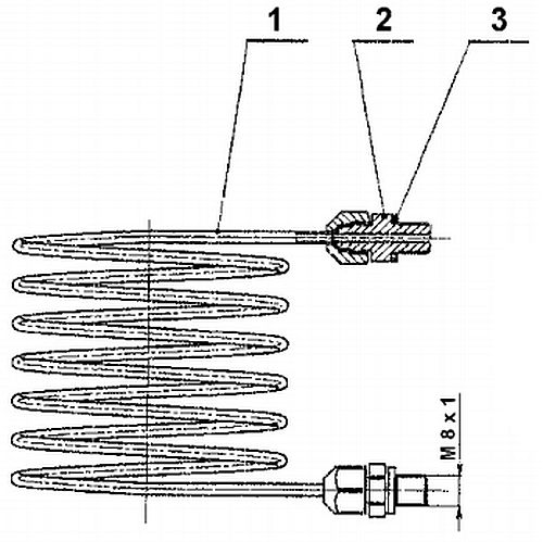 Трубки капиллярные MVI BL.902 1/8″ импульсные, медные, длина – 1-2 м