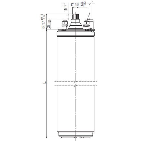 Электродвигатель DAB 4GX-2,2 KW-400 V-T для скважинного насоса, погружной, корпус - нержавеющая сталь, мощность - 2.2кВт, IP68, 380В