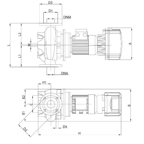 Насос циркуляционный DAB CM-GE 80-890/A/BAQE/1.5 T MCE30/C IE3 поверхностный, корпус - чугун, мощность - 2.07кВт, напор - 8.9м, производительность - 1100л/мин, 380В
