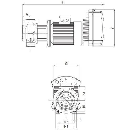 Насосы консольно-моноблочные DAB NKP-GE 80 поверхностные, корпус - чугун, 380В