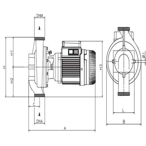 Насос циркуляционный DAB ALM 200 T Ду40 Ру10 корпус - бронза, производительность 40 л/мин, мощность 80 Вт, напор - 1.9 м вод. ст., напряжение - 230/400В, степень защиты - IP55
