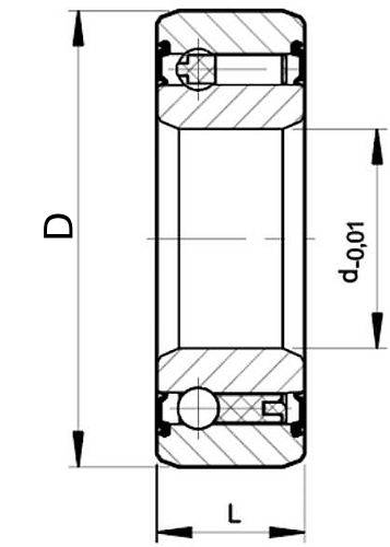 Муфта обгонная NPT CSK40-2RS внутренний диаметр - 40мм, сопротивление крутящего момента - 10Ncm