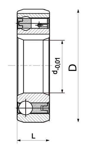Муфта обгонная NPT CSK30P-2RS внутренний диаметр - 30мм, сопротивление крутящего момента - 7.5Ncm