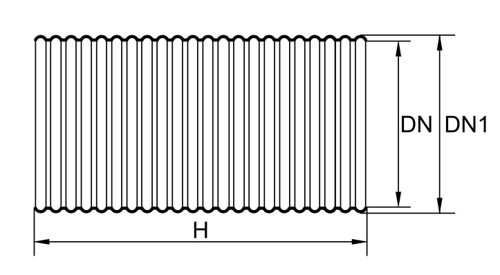 Эскиз Трубы Ostendorf тип 315 Дн338/300 безнапорные полипропиленовые L=1.0м-6.0м, подъемные, гофр