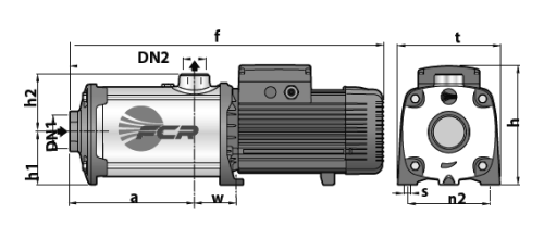 Насосы центробежные Pedrollo FCR Ду65х50 Ру12 присоединение резьбовое, корпус - нержавеющая сталь AISI 304, мощность 1.1-4.0 кВт