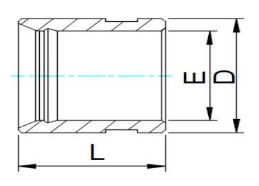 Гильза аксиальная РОС Дн25, материал корпуса - латунь, для PE-X труб